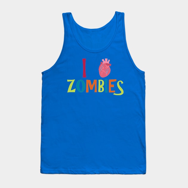 I Heart Zombies Tank Top by kimmieshops